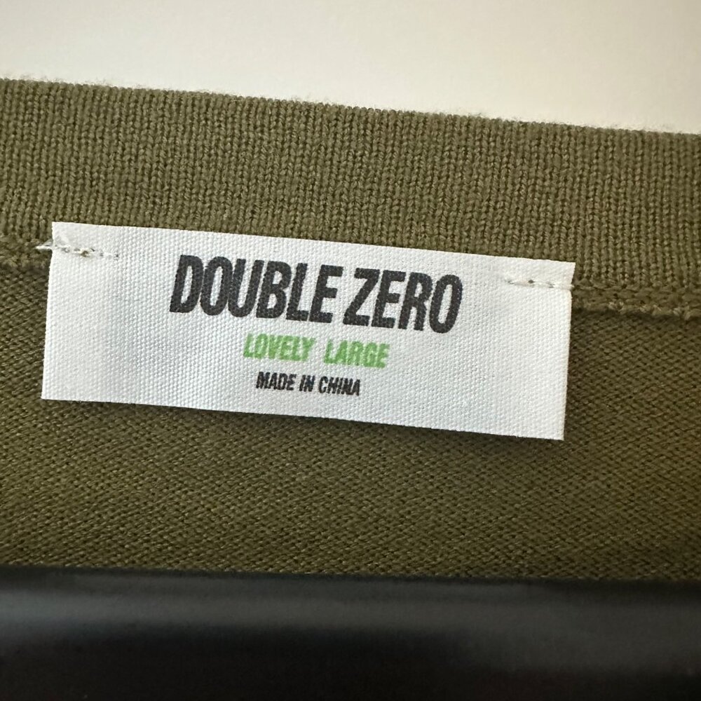 Double Zero Womens Olive Long Sleeve Drawstring Top Size L - Picture 4 of 7